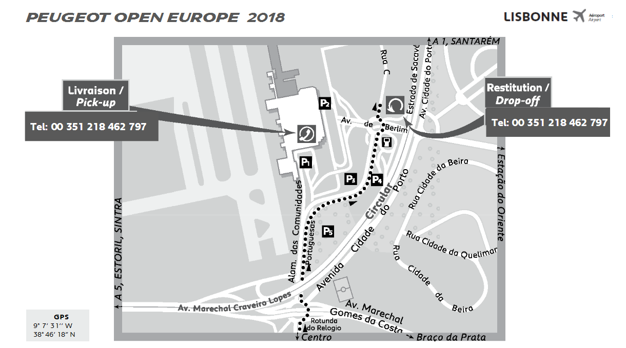 Lisbon airport map